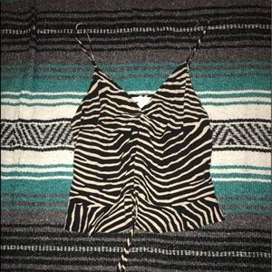 H&M Zebra print crop top